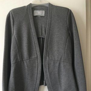 Rich well constructed knit blazer w/tailored seams